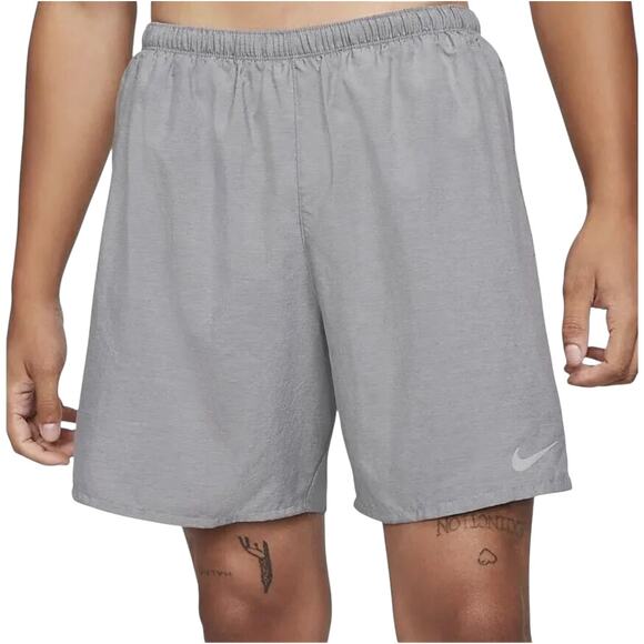 Nike Challenger Brief-Lined Running Shorts Athletic Smoke Grey Heather Medium - Picture 1 of 5